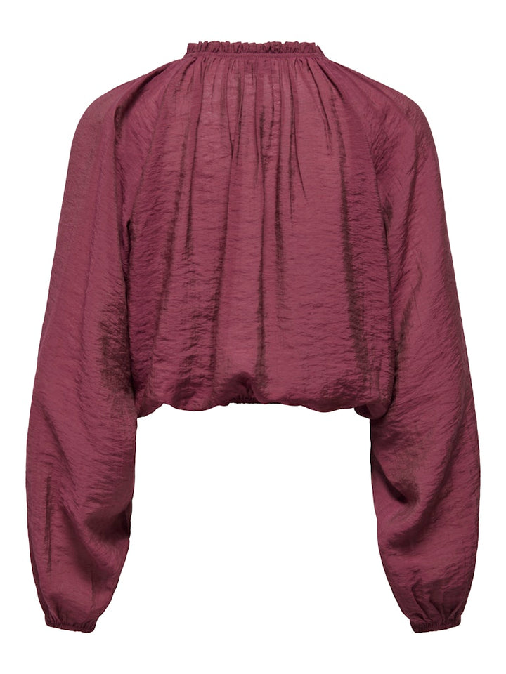 Jdypaige L/s Top Wvn - Steenrood