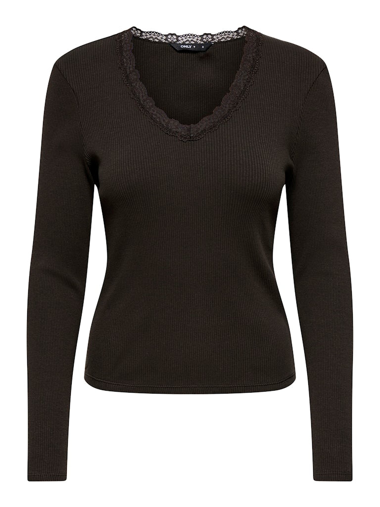 Onlsara Sharai L/s V-neck Top Jrs - Bruin