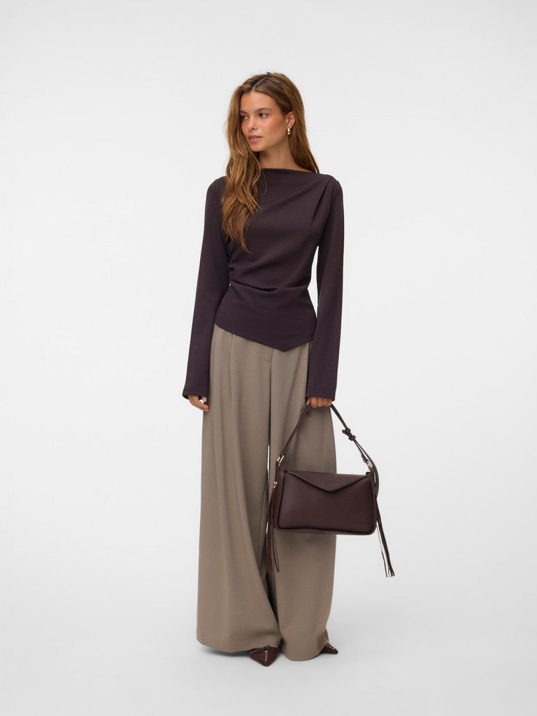 Vmmille Ls Boatneck Short Top Jrs Noos - Bruin