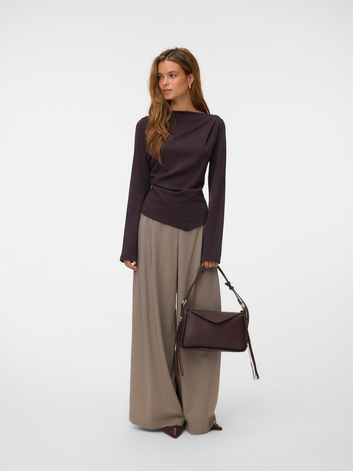 Vmmille Ls Boatneck Short Top Jrs Noos - Bruin