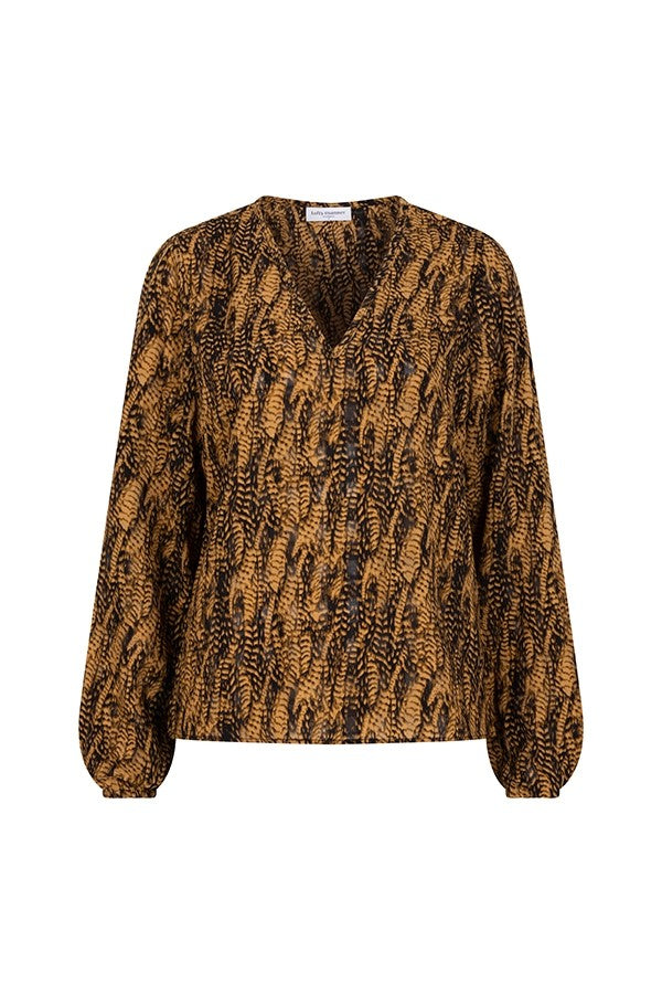 Blouse Agnes - Bruin Dessin