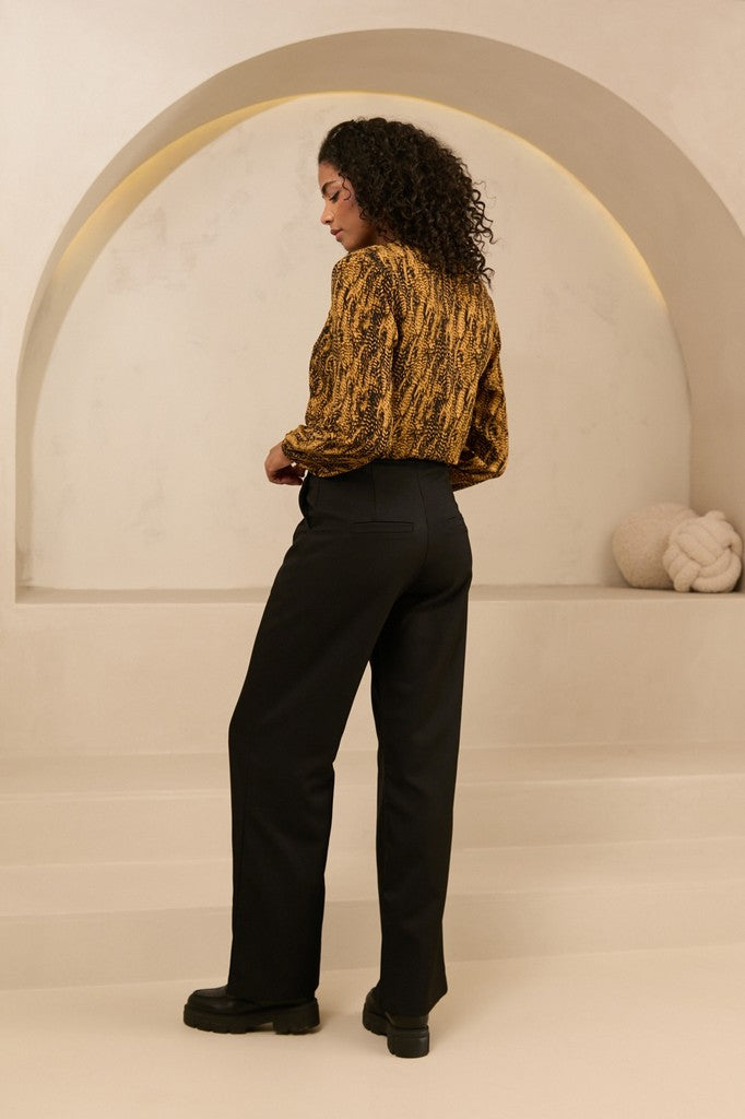 Blouse Agnes - Bruin Dessin