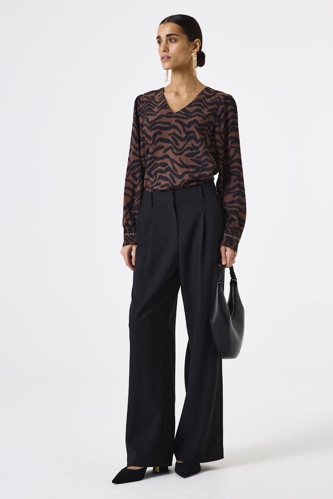 Animal Print Blouse - Bruin Dessin