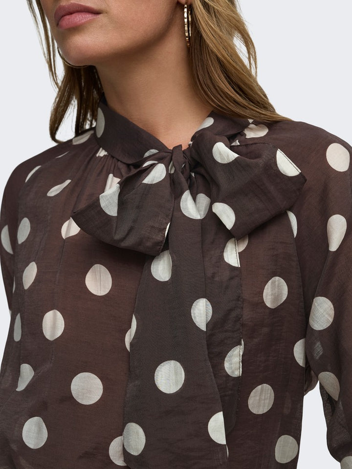 Jdyfay L/s Top Wvn - Bruin Dessin