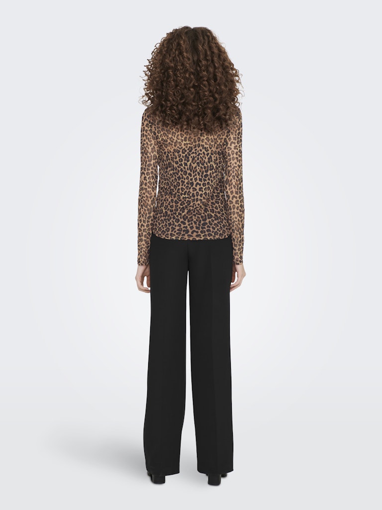Jdycody L/s Bow Top Wvn - Bruin Dessin