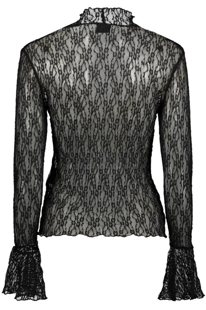 Jdylala Ls High Neck Lace Top - Zwart