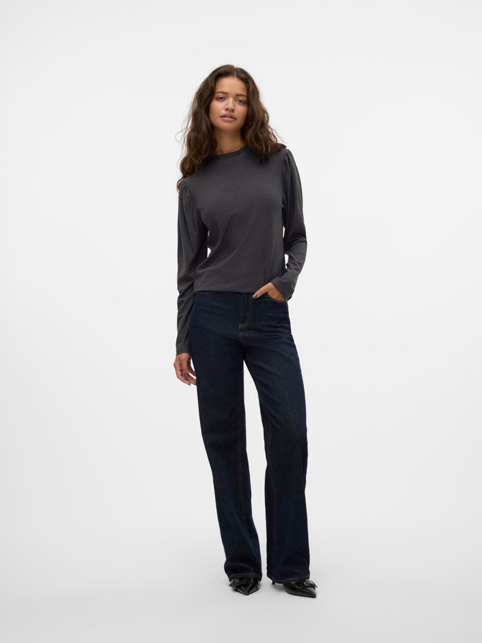 Vmpauline Ls Top - Antraciet