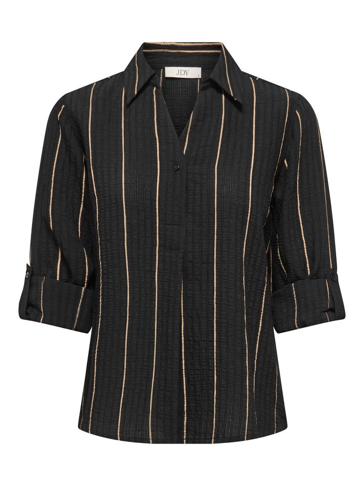 Jdyava L/s Fold Up Shirt Wvn - Zwart Dessin