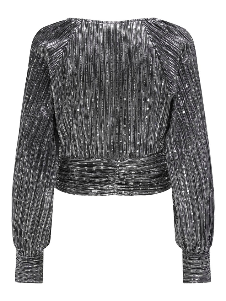 Jdydidi L/s Glitter Top Jrs - Zilverkleurig