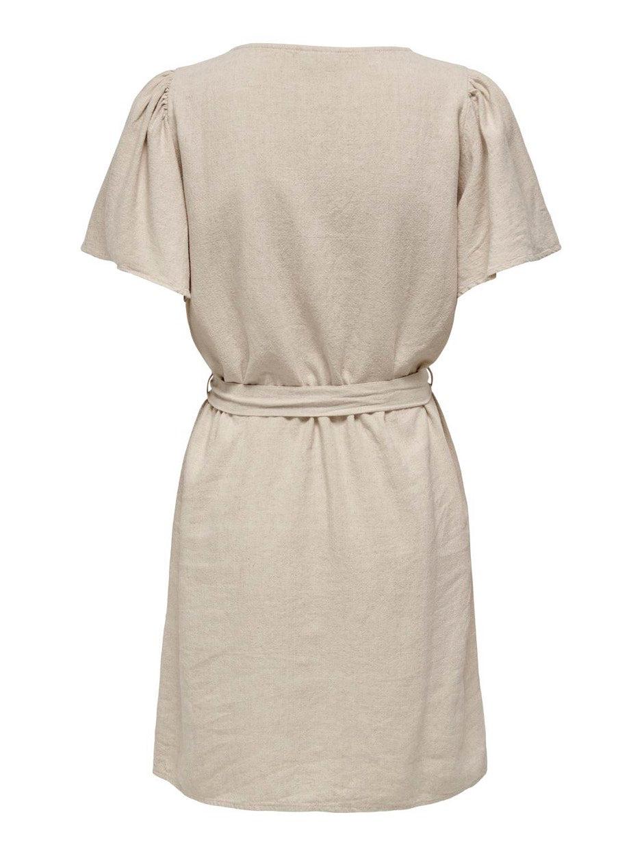 Jdysay S/s Bell Sleeve Dress Wvn No - Beige