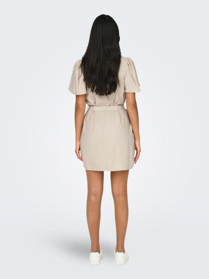 Jdysay S/s Bell Sleeve Dress Wvn No - Beige