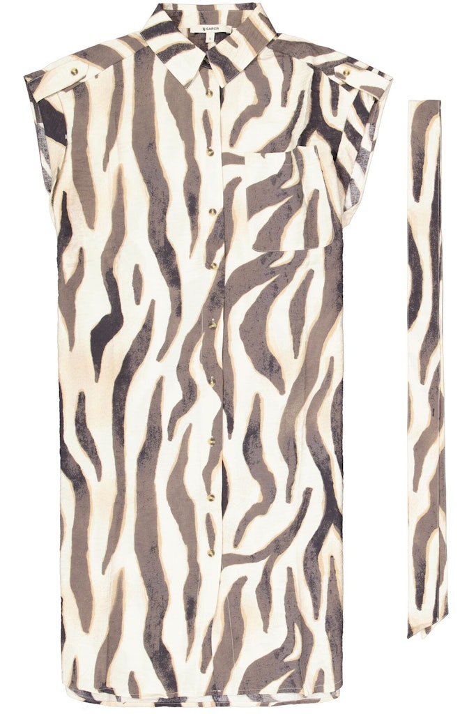 Garcia - Korte jurken - 4409.08.0007 - Ecru Dessin