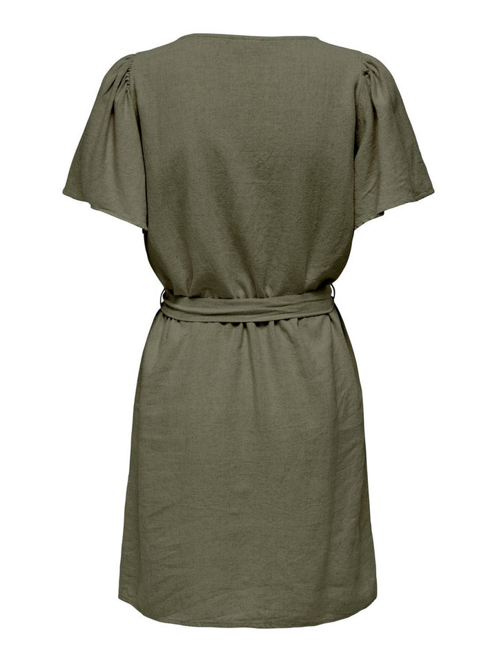 Jdysay S/s Bell Sleeve Dress Wvn No - Army