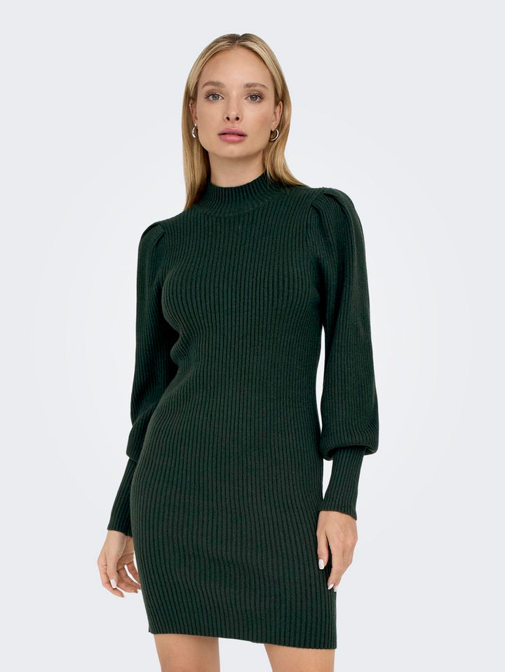 Onlkatia L/s Dress Cc Knt - Donkergroen