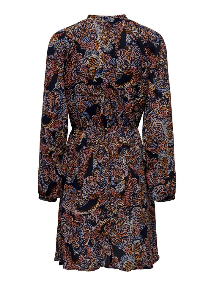 Jdycana L/s Short Dress Wvn - Blauw Dessin