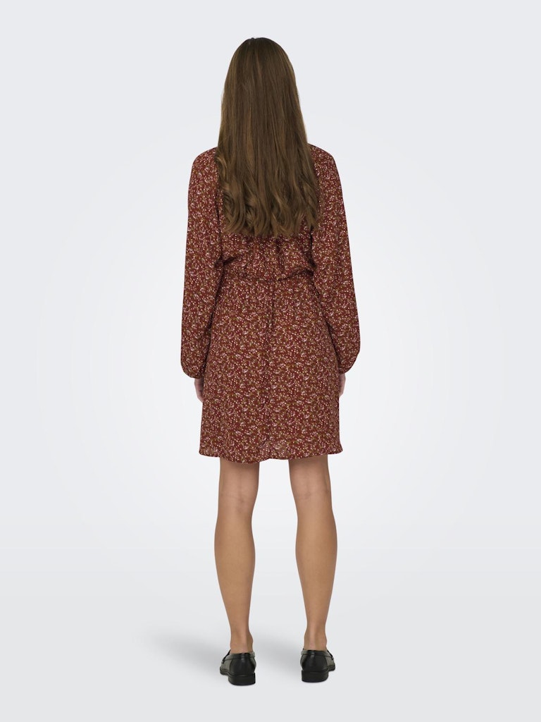 Jdycana L/s Short Dress Wvn - Rood Dessin