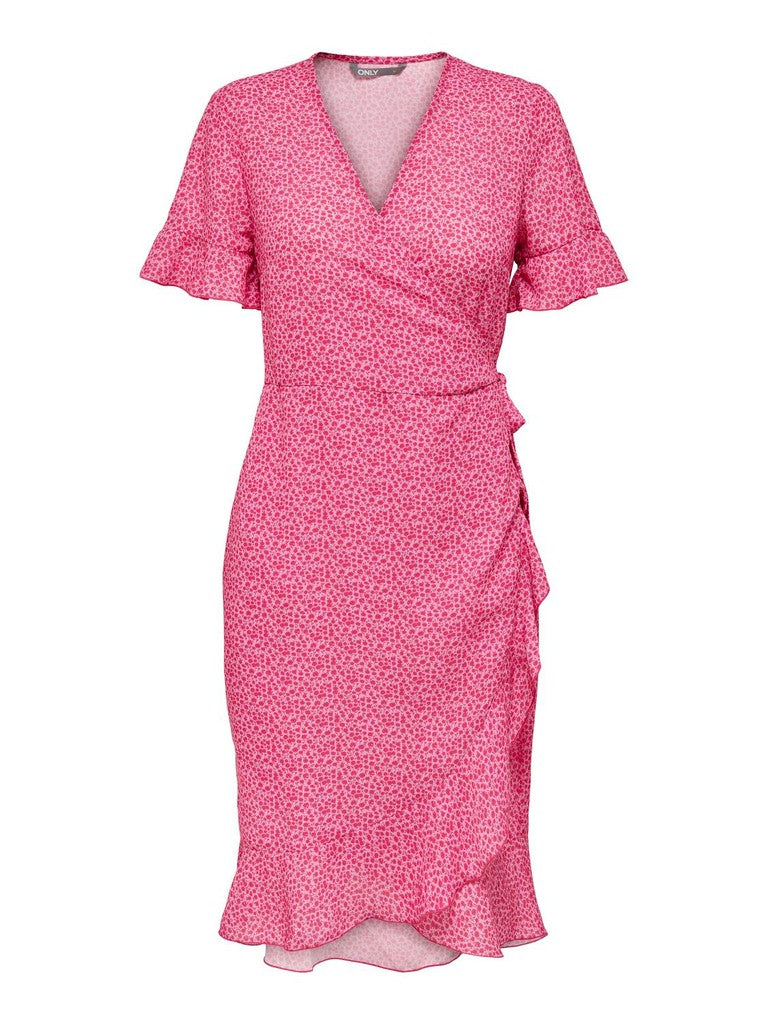 Onlsandy S/s Wrap Dress Ptm - Lila