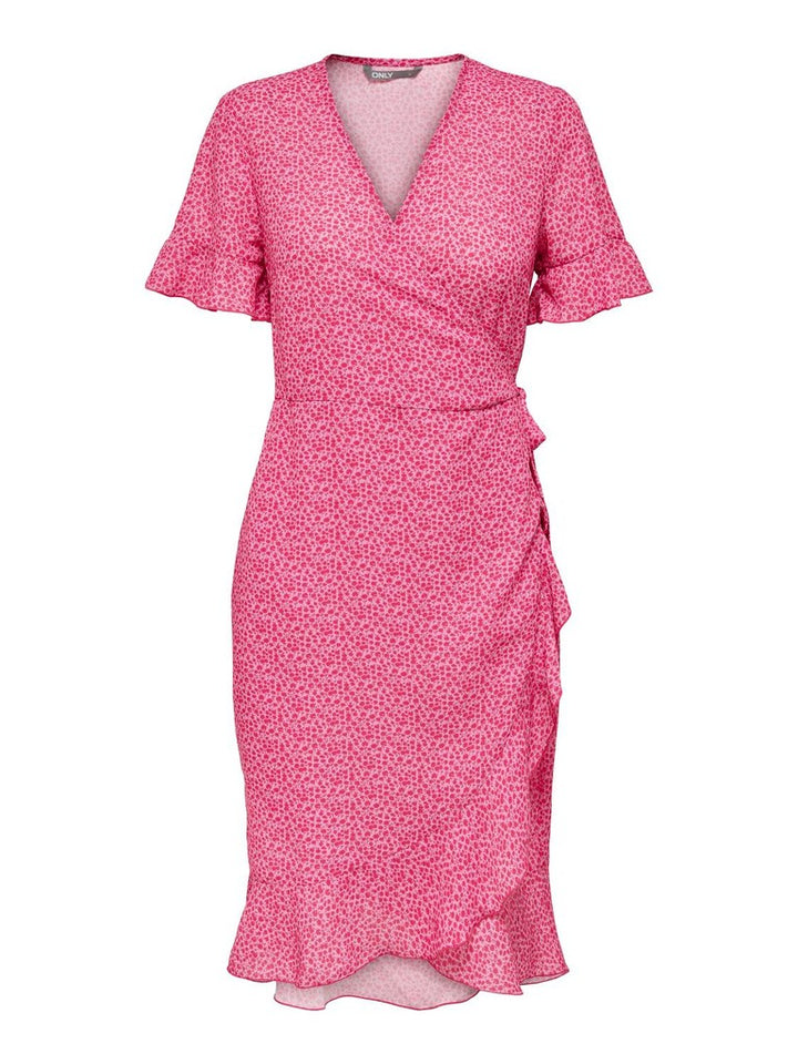 Onlsandy S/s Wrap Dress Ptm - Lila