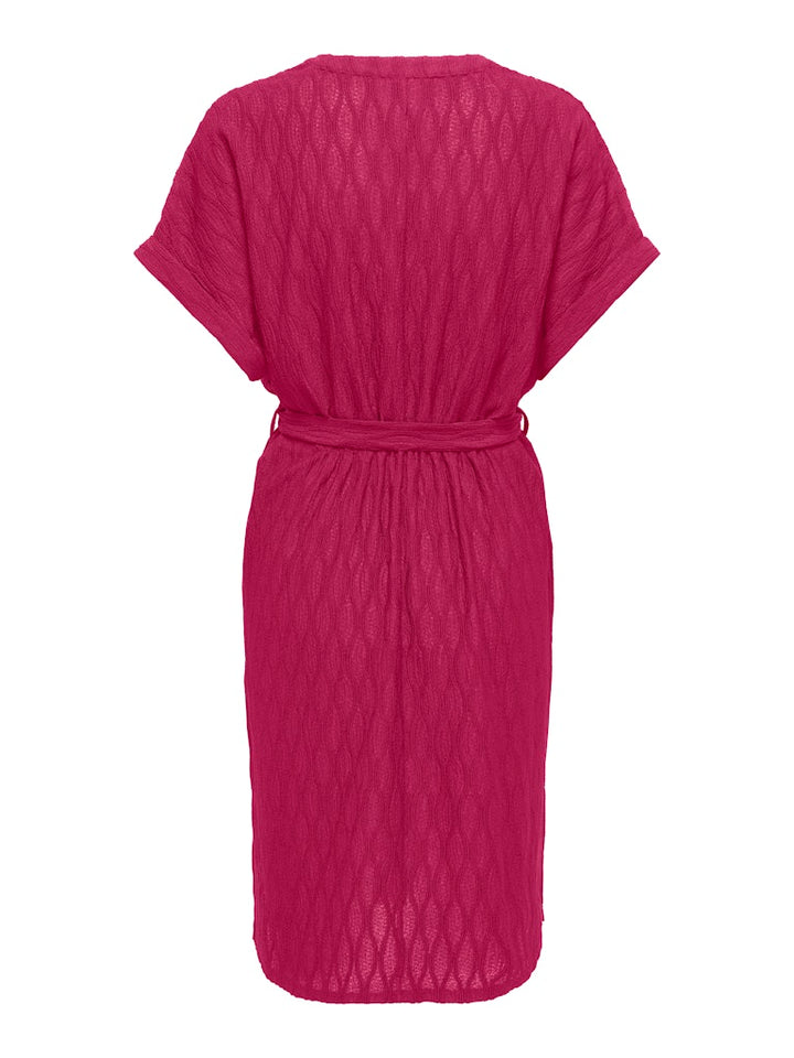 Onldiana S/s V-neck Dress Cs Jrs - Fuchsia