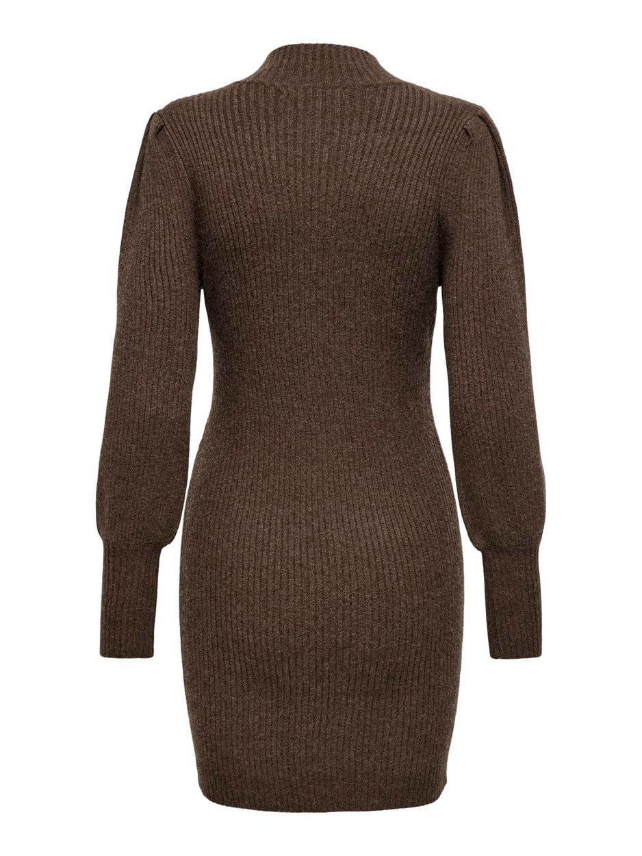 Onlkatia L/s Dress Cc Knt - Bruin