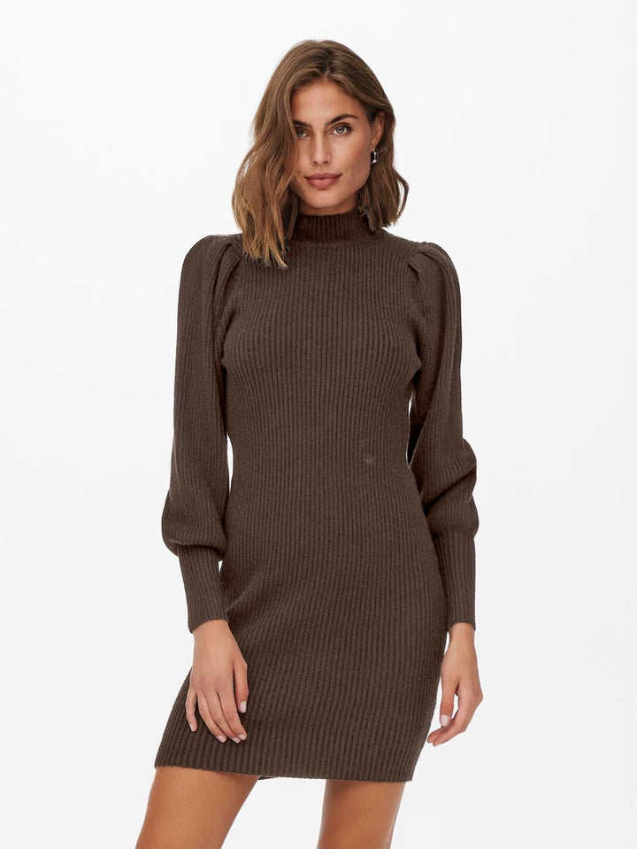 Onlkatia L/s Dress Cc Knt - Bruin