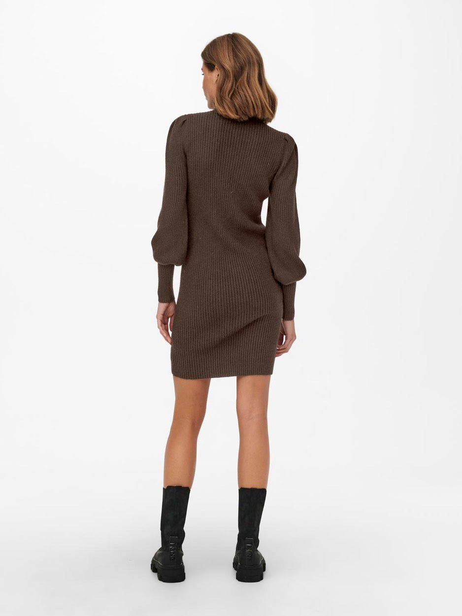 Onlkatia L/s Dress Cc Knt - Bruin