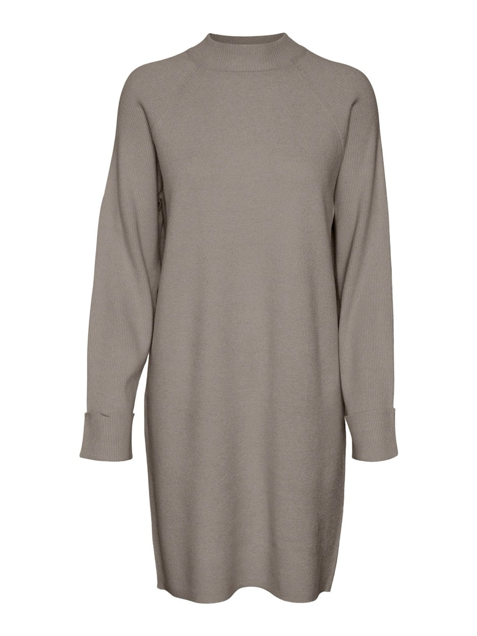 Vmgold Mix Ls Highneck Abk Dress Ga - Taupe