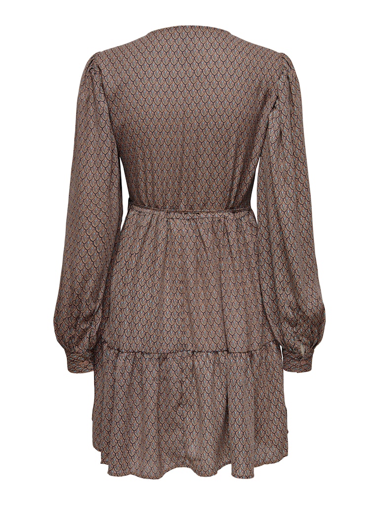 Jdygaucho Life L/s Wrap Dress Wvn - Bruin Dessin