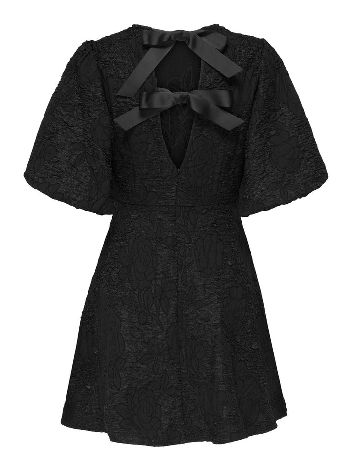 Jdydora S/s  Bow Dress Wvn - Zwart