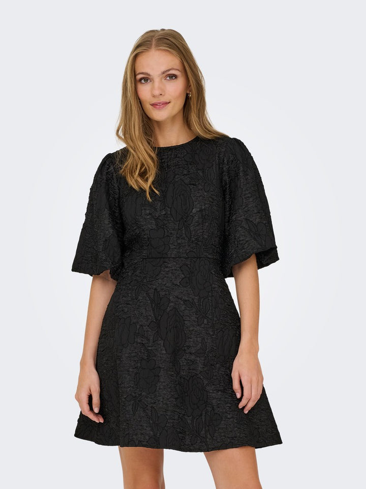 Jdydora S/s  Bow Dress Wvn - Zwart