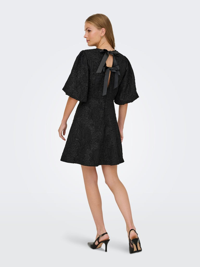 Jdydora S/s  Bow Dress Wvn - Zwart