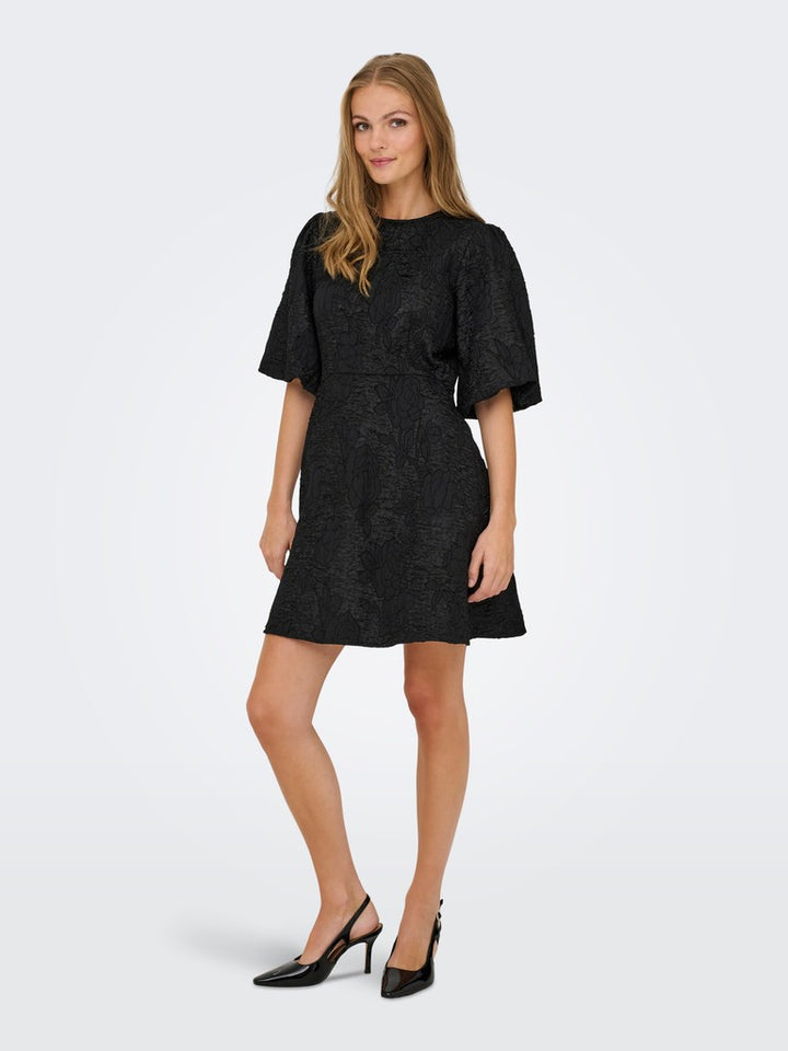 Jdydora S/s  Bow Dress Wvn - Zwart