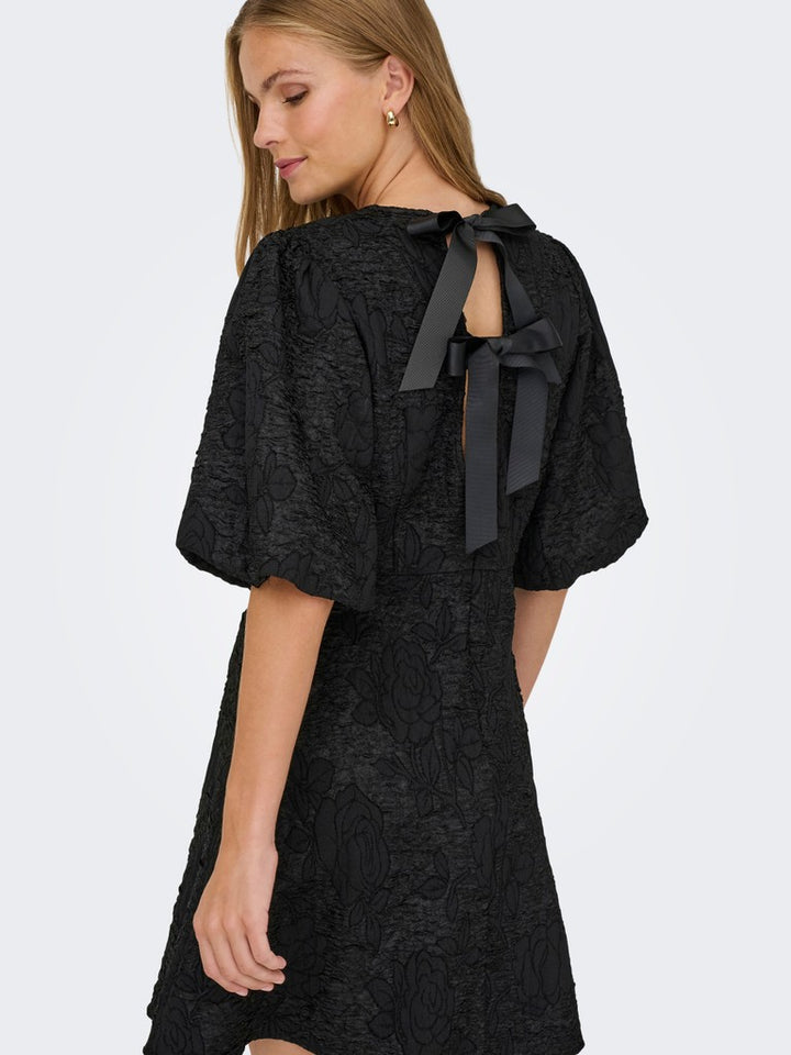 Jdydora S/s  Bow Dress Wvn - Zwart