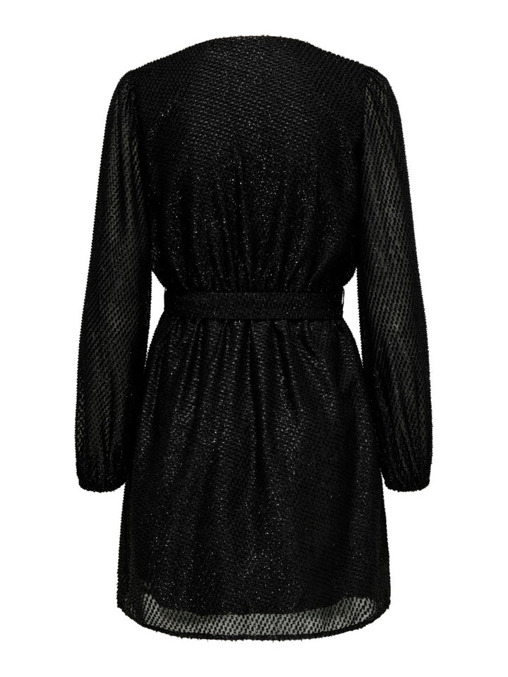 Jdyroxy L/s V-neck Wrap Dress Wvn - Zwart