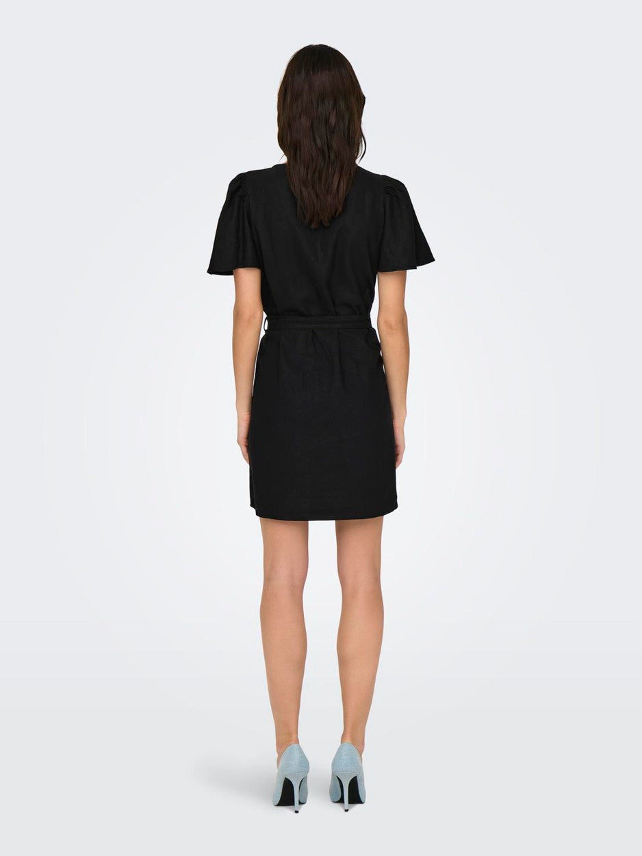 Jdysay S/s Bell Sleeve Dress Wvn No - Zwart