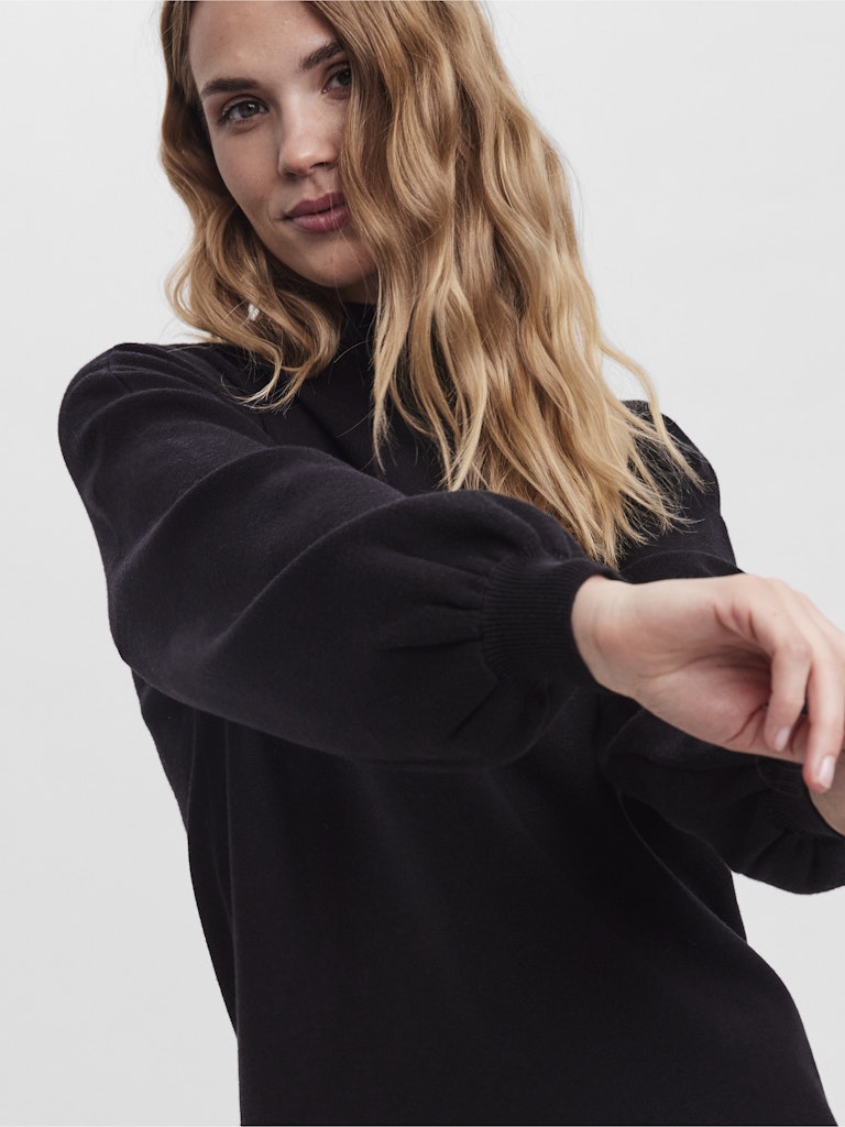 Vmnancy Ls Funnelneck Dress Noos - Zwart