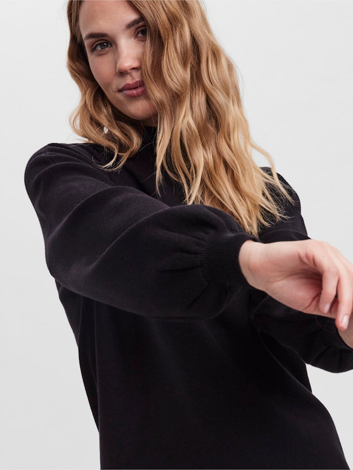 Vmnancy Ls Funnelneck Dress Noos - Zwart