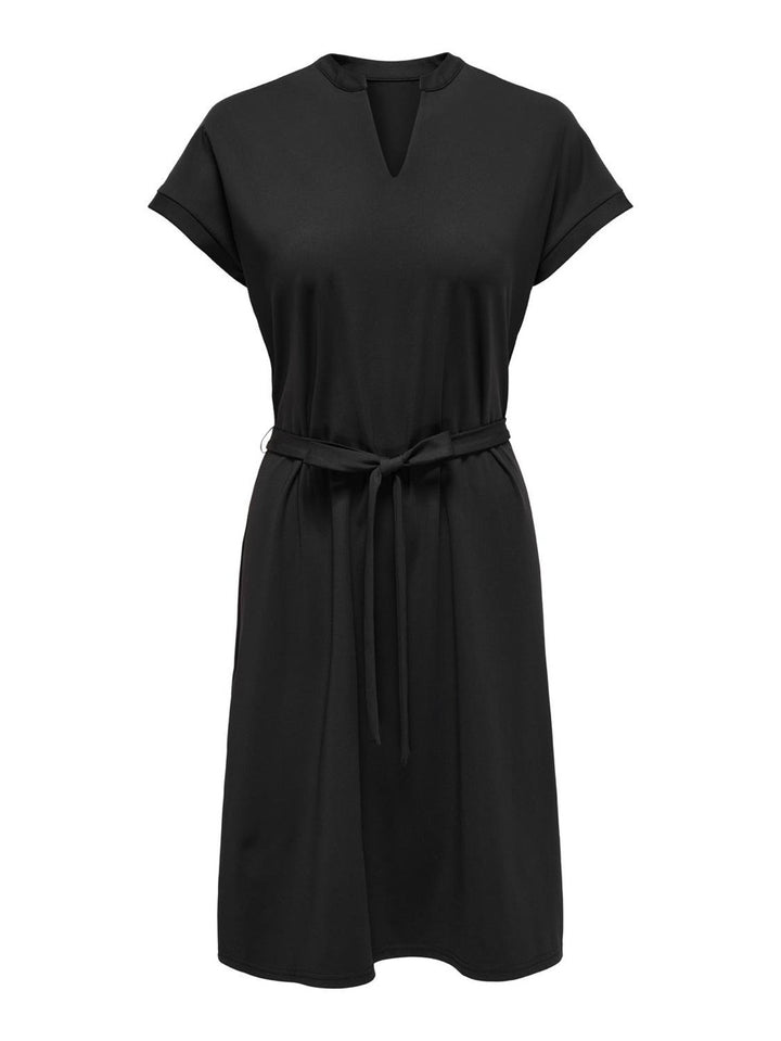 Onlanie Ss V-neck Belt Dress Pnt - Zwart