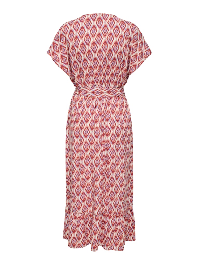 Onlzilla Adele Ss Long Dress Noos Wvn - Rood Dessin