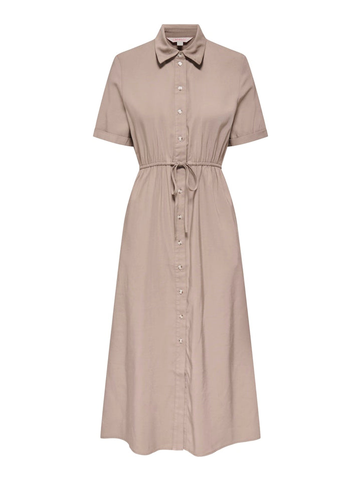 Onlaris Life 2/4 Shirt Dress Wvn Cc - Taupe