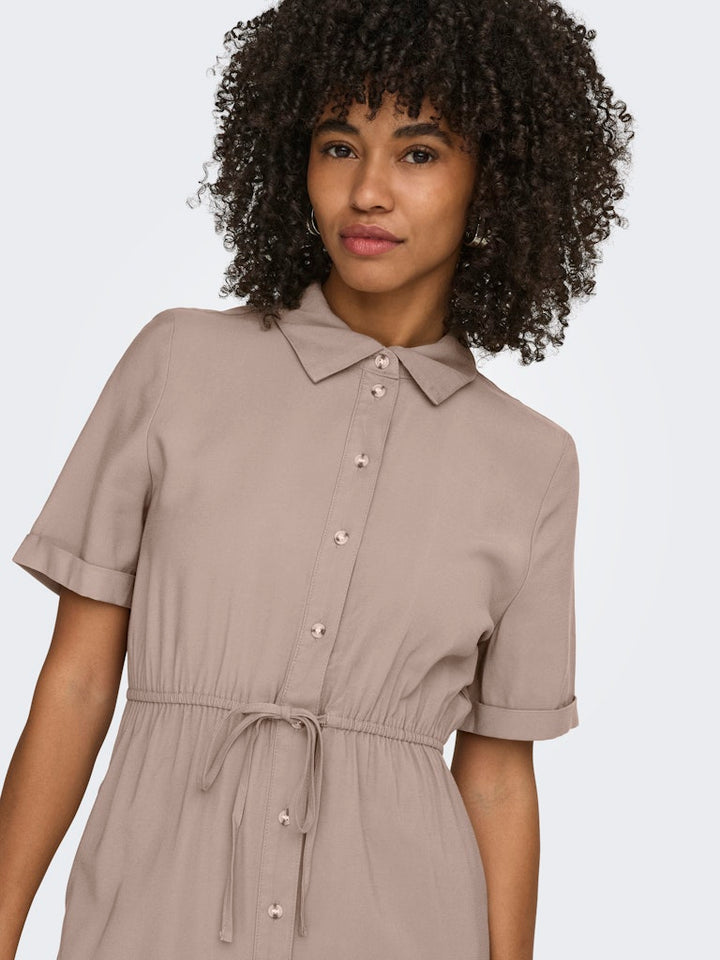 Onlaris Life 2/4 Shirt Dress Wvn Cc - Taupe