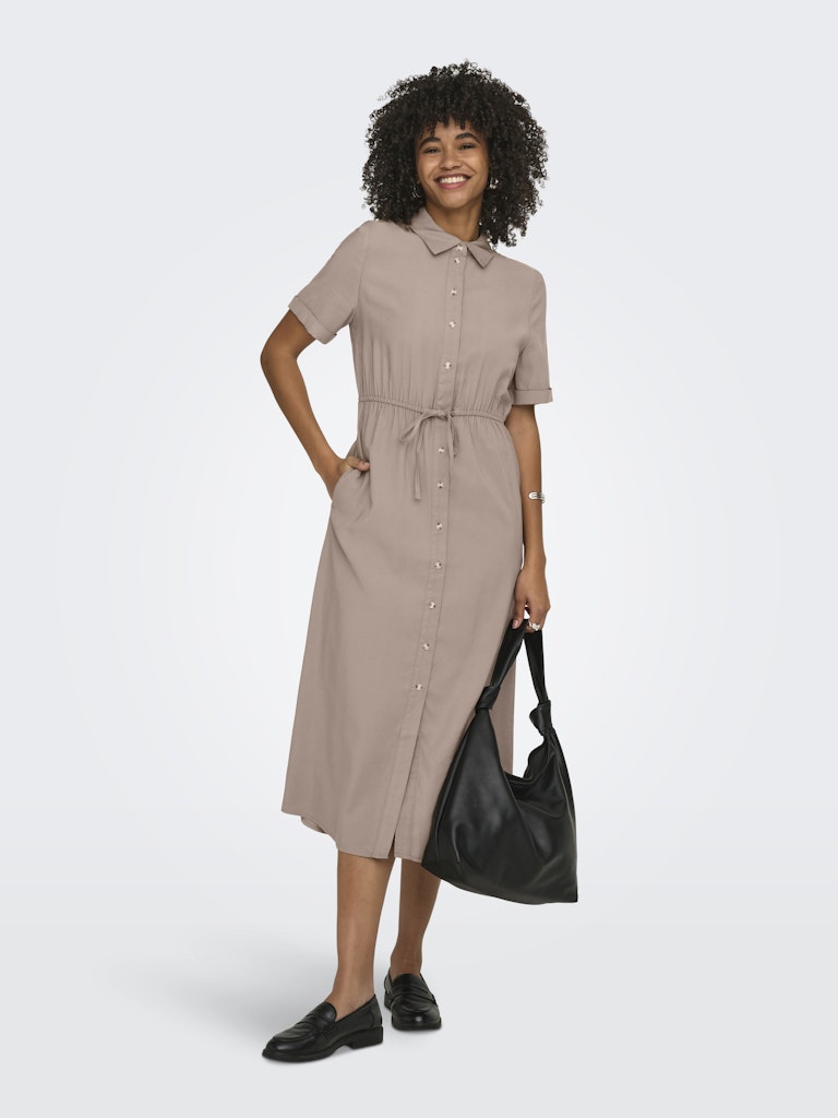 Onlaris Life 2/4 Shirt Dress Wvn Cc - Taupe
