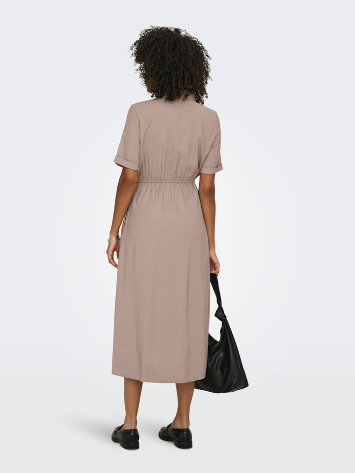 Onlaris Life 2/4 Shirt Dress Wvn Cc - Taupe