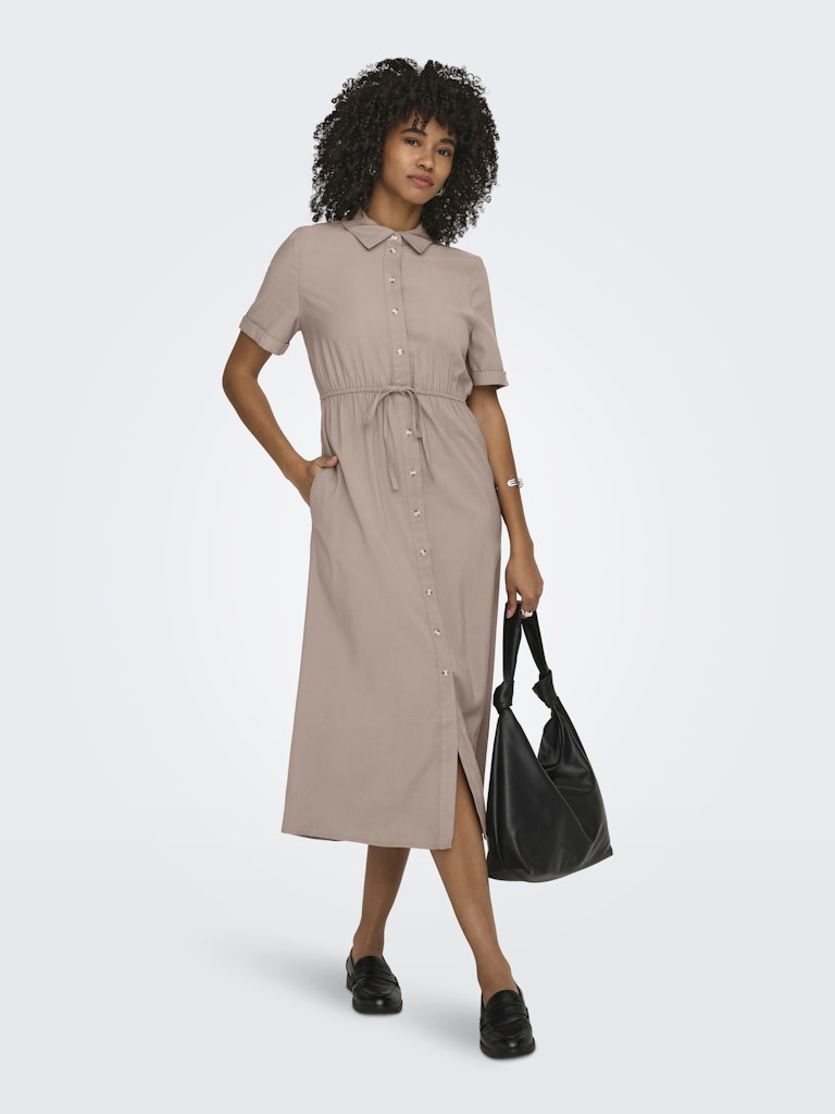 Onlaris Life 2/4 Shirt Dress Wvn Cc - Taupe