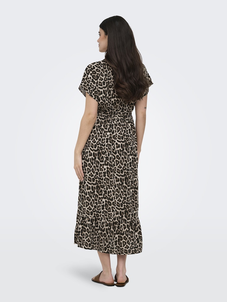 Onlzilla Adele Ss Long Dress Noos Wvn - Bruin Dessin