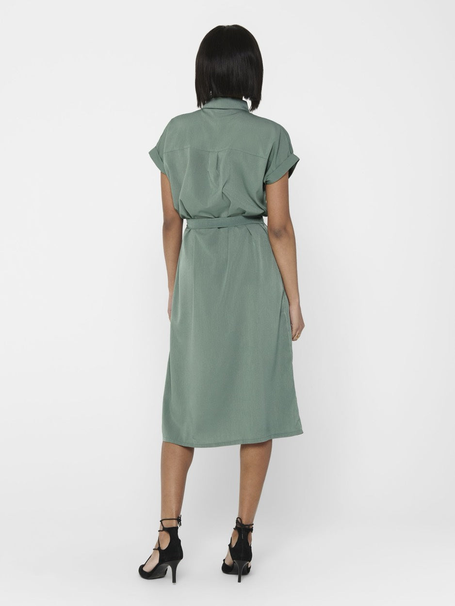 Onlhannover S/s Shirt Dress Noos Wv - Olijf