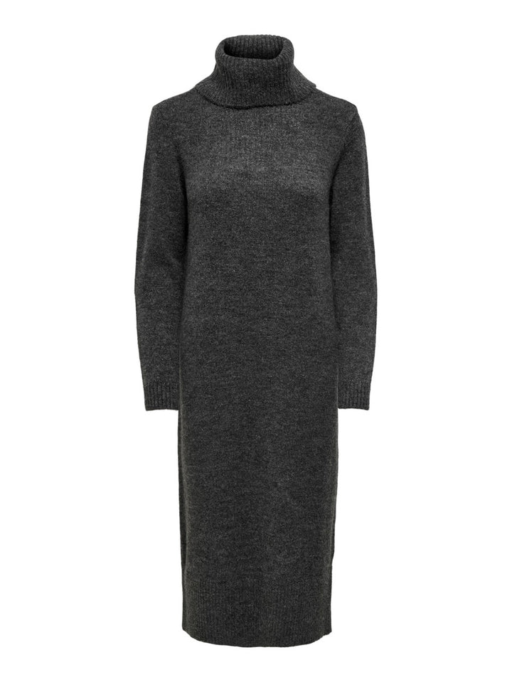 Onlbrandie L/s Rollneck Dress Knt N - Antraciet