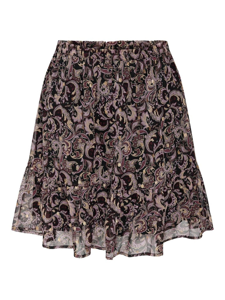 Jdyemily Frill Foil Skirt Wvn - Zwart Dessin