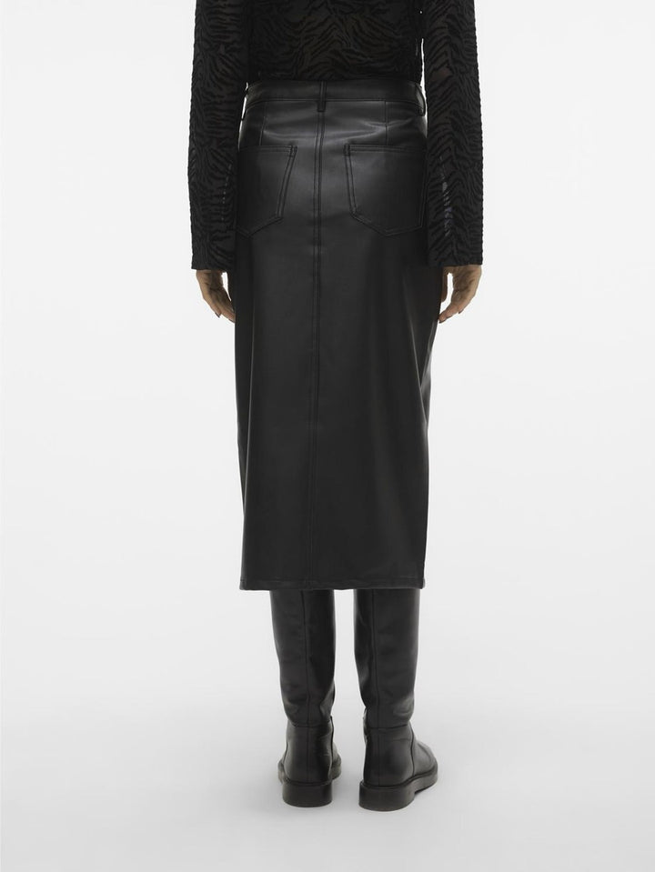 Vmveri Hr Calf Pl Skirt - Zwart