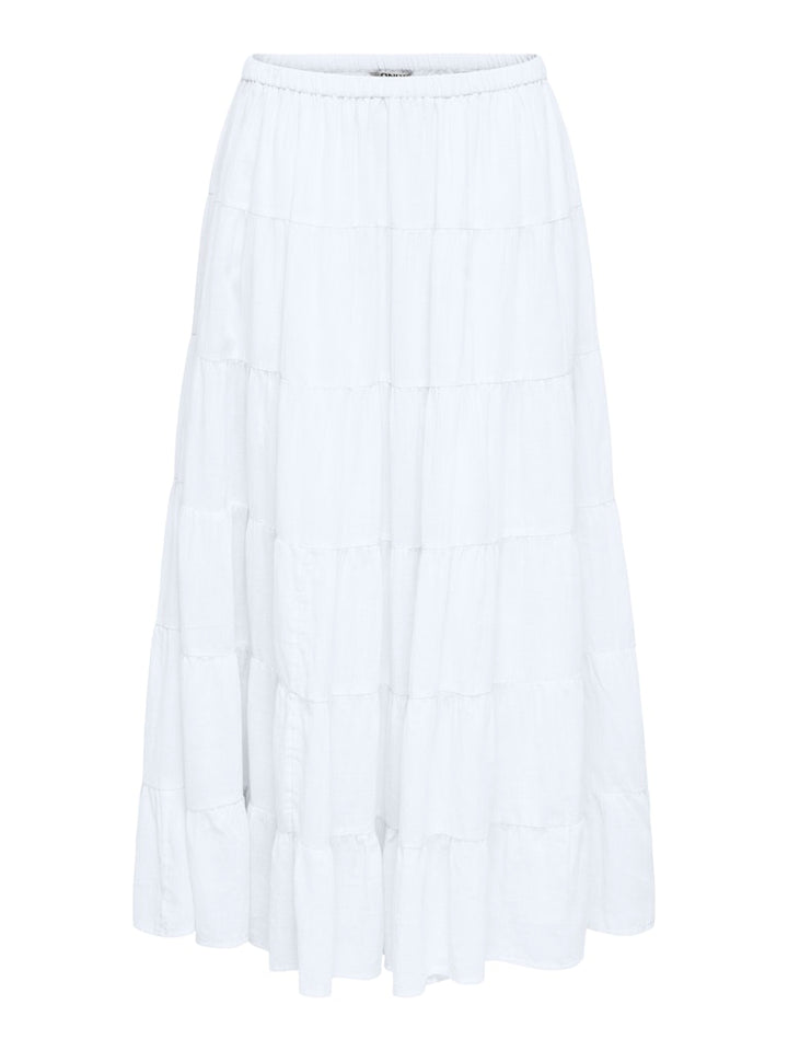 Onlkelly Long Layer Skirt Wvn - Wit